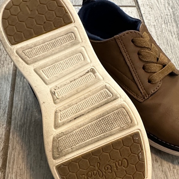 Cat & Jack Boys Franco Oxford Brown Dress Shoes Size 1 EUC - Picture 5 of 12